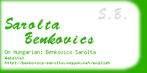 sarolta benkovics business card